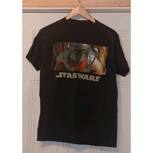 Star Wars Mens Black Short Sleeve Cotton Crew Neck Graphic T-Shirt Large